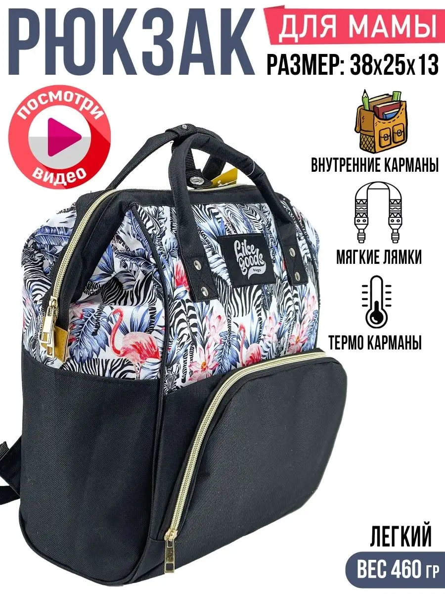 Сумка, Рюкзак Женский для Мамы Девочки, Школьный 38x25x13 LIKE GOODS  20950574 купить в интернет-магазине Wildberries