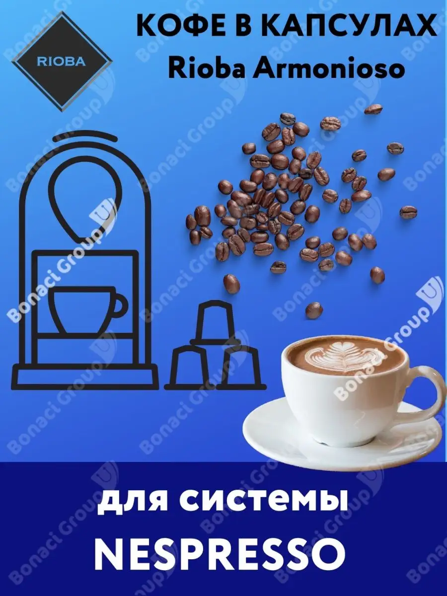 HoReCa Market Кофе в капсулах RIOBA Armonioso Nespresso 2 уп по 11 шт