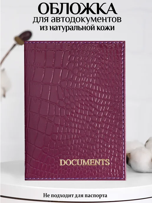 Barsalini Land Обложка для автодокументов, фиолетовый
