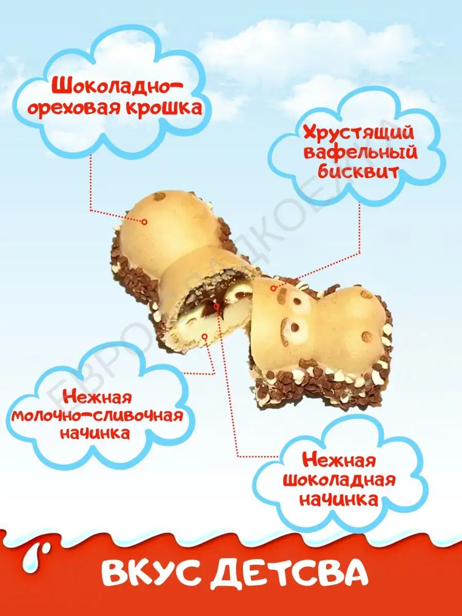 Батончик Kinder Happy Hippo/Киндер Хэппи Хиппо какао 104гр KINDER 20986617  купить за 515 ₽ в интернет-магазине Wildberries