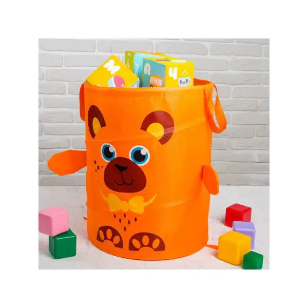 Корзина для игрушек "Медвежонок"/с ручками/45 х 35 х 35 см/для хранения/для детских