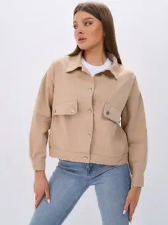 куртка джинсовая весенняя оверсайз укороченная Yugina 21018911 купить за 1 887 ₽ в интернет-магазине Wildberries
