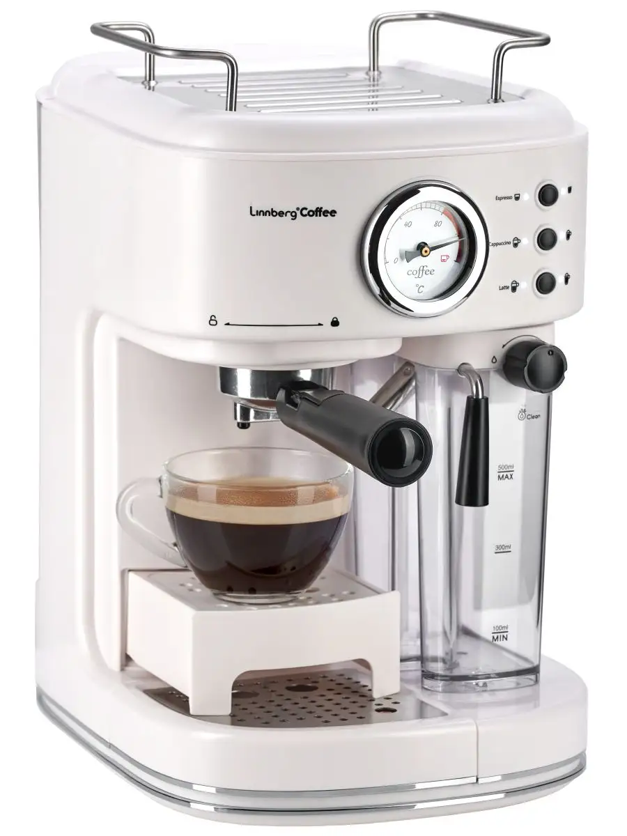 Кофеварка, кофемашина рожковая Coffee. Компрессоp 20 бар Linnberg 21029873  купить за 9 302 ₽ в интернет-магазине Wildberries