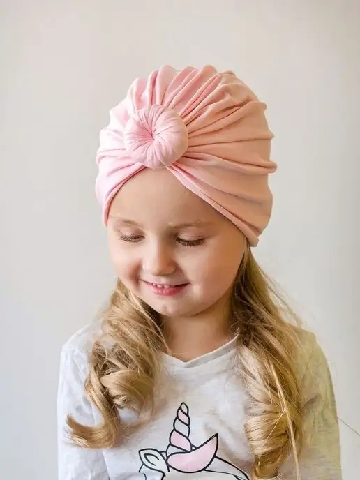 millymama studio Чалма шапка летняя для малышки, розовый, фото 4
