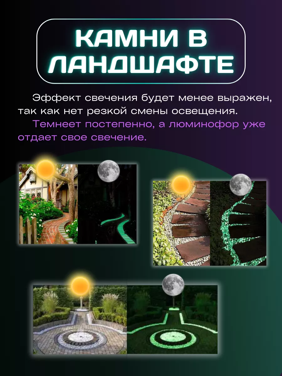 Светящиеся натуральные камни для декора 500 г Need For Home 21056144 купить  за 409 ₽ в интернет-магазине Wildberries