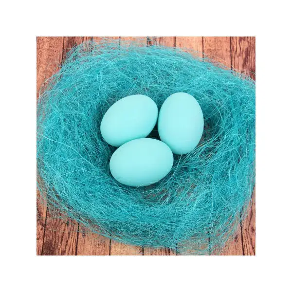 Набор яиц для декорирования, 3 шт в гнезде, цвет голубой