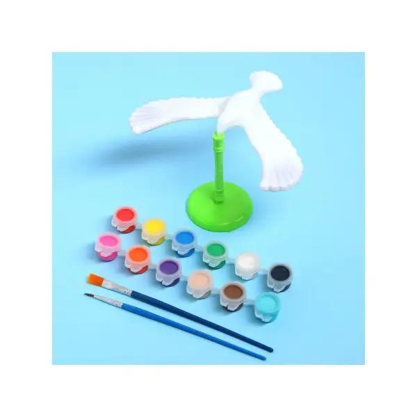 Набор для творчества "Раскрась птичку", краска 12 цветов, к