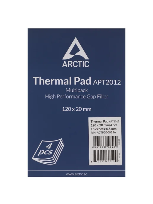 ARCTIC Термопрокладки АRCTIC TP-1 APT2012 120x20x0.5 мм 4 шт, 120x20x0.5 мм, 4 шт, фото 3