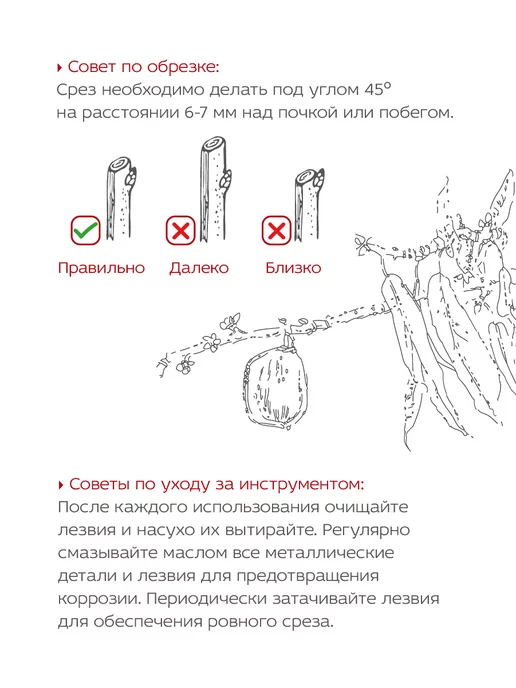 Frut club Секатор садовый с наковаленкой для веток до 20 мм, черный, фото 6