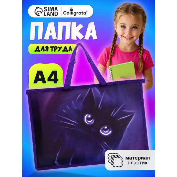 Папка сумка школьная для труда и тетрадей А4 с ручками
