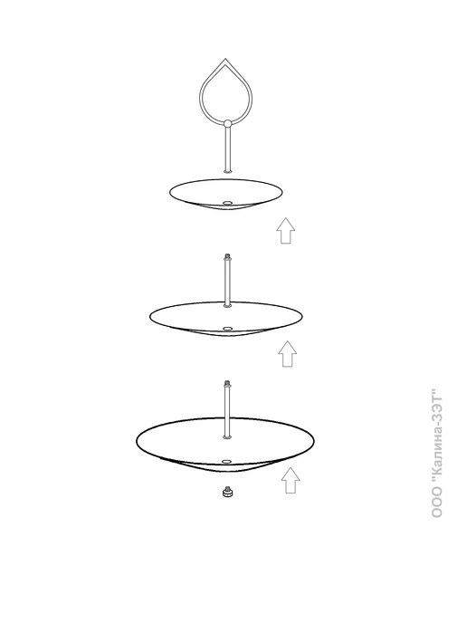 Фруктовница сервировочная 3 яруса - фото 6