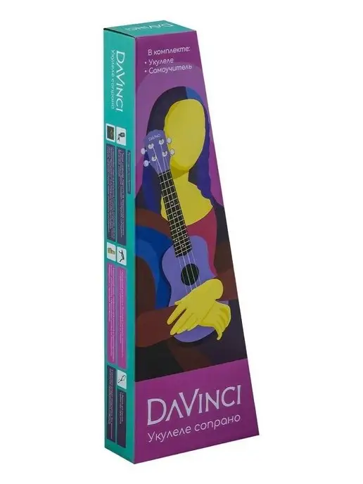 DaVinci VINS 20FISH укулеле сопрано, рисунок рыбы, пластик, вариант, фото 5