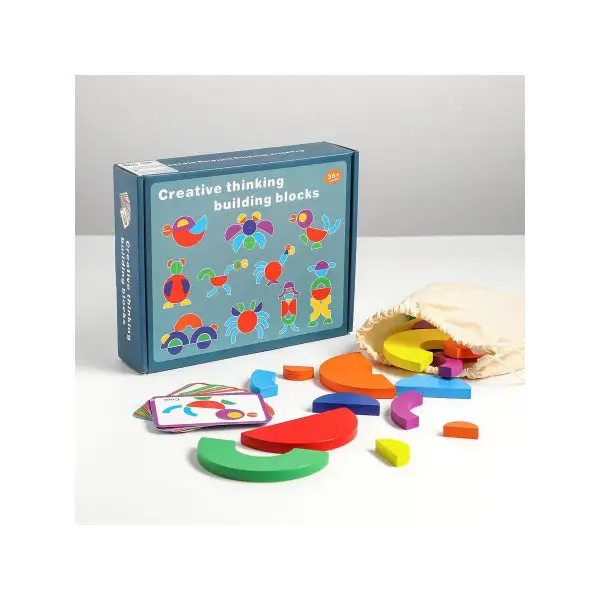 Детский развивающий набор/Делаю фигуры по цветам/Деревянные