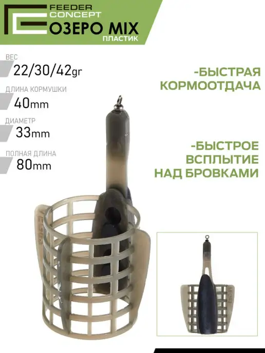 FEEDER CONCEPT Кормушки фидерные пластиковые набор, черный, фото 2