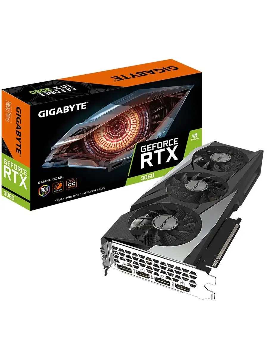 Видеокарта GeForce RTX 3060 GAMING OC, 12 ГБ (GV-N3060GAMINGOC-12GD)  Gigabyte 21142557 купить в интернет-магазине Wildberries