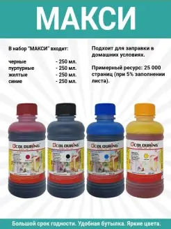 Чернила (краска) для заправки принтера Canon PIXMA MG2540 Colouring 21244311 купить за 850 ₽ в интернет-магазине Wildberries