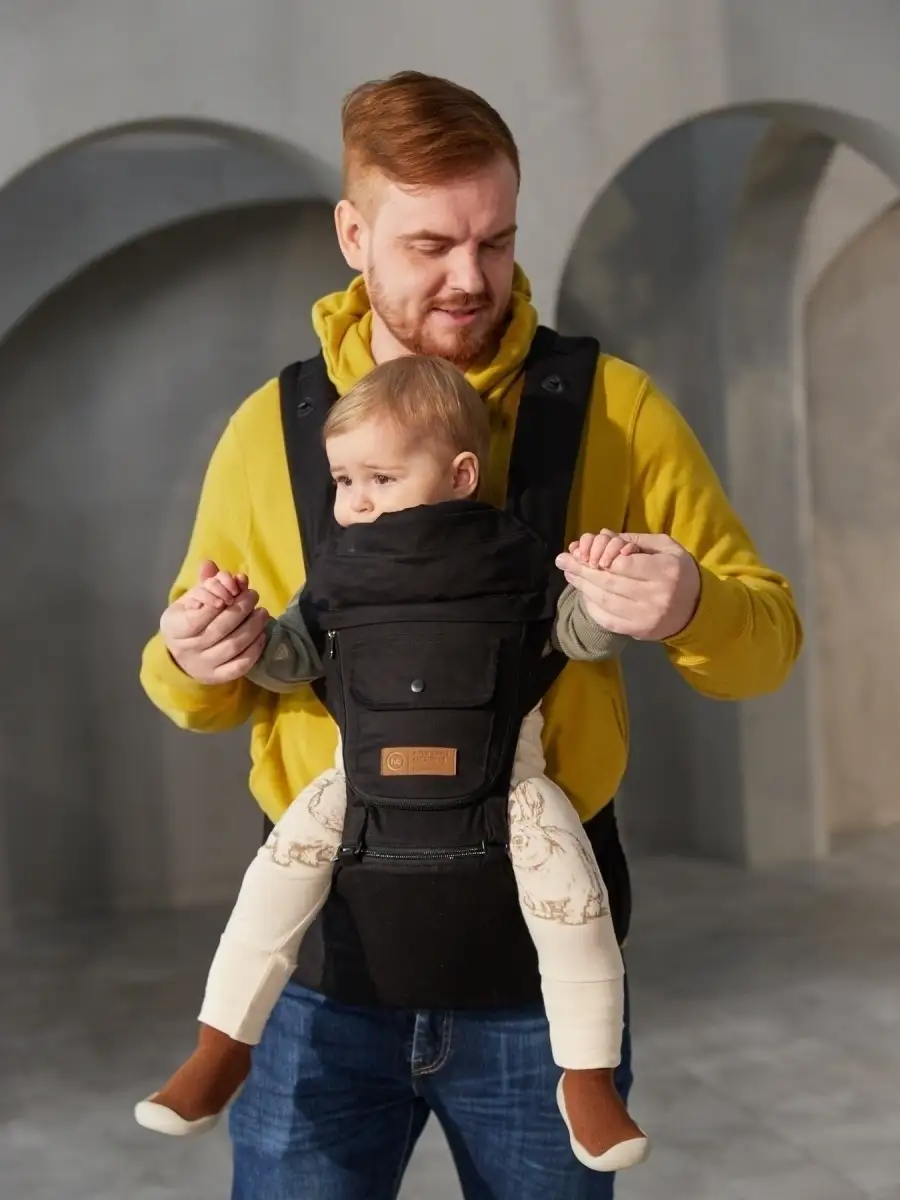 Хипсит BABYSEAT рюкзак переноска для малышей кенгуру со спинкой эрго рюкзак  эргорюкзак не шарф слинг Happy Baby 21255101 купить в интернет-магазине  Wildberries