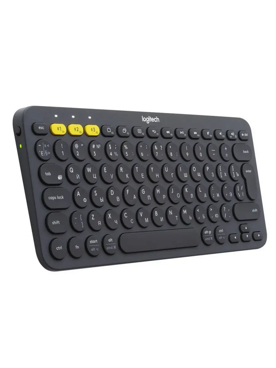 Клавиатура Logitech K380 беспроводная темно-серая с русской раскладкой  Logitech 21260993 купить в интернет-магазине Wildberries