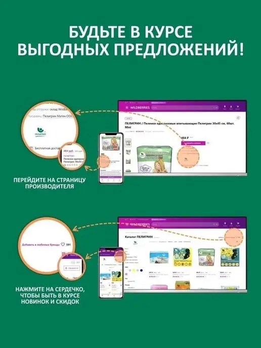 Доброзверики Пеленки одноразовые для животных 60х40, 20шт. с липким слоем, 60x40, 20 шт, фото 7