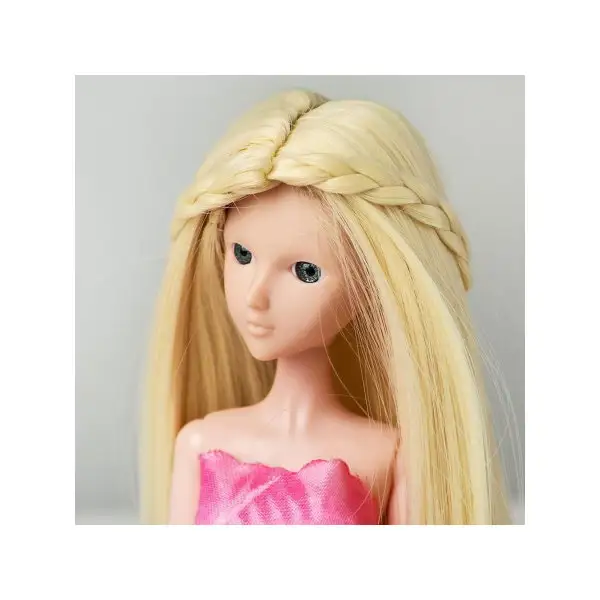 Волосы для кукол "Прямые с косичками" размер маленький, цвет