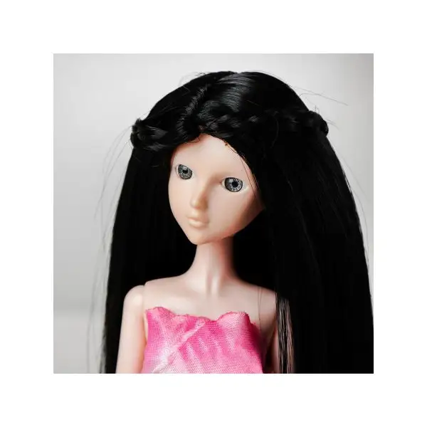 Волосы для кукол "Прямые с косичками" размер маленький, цвет