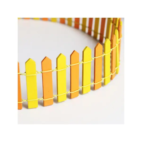 Миниатюра кукольная "Забор", размер 90х5.5 см, цвет желто-ор