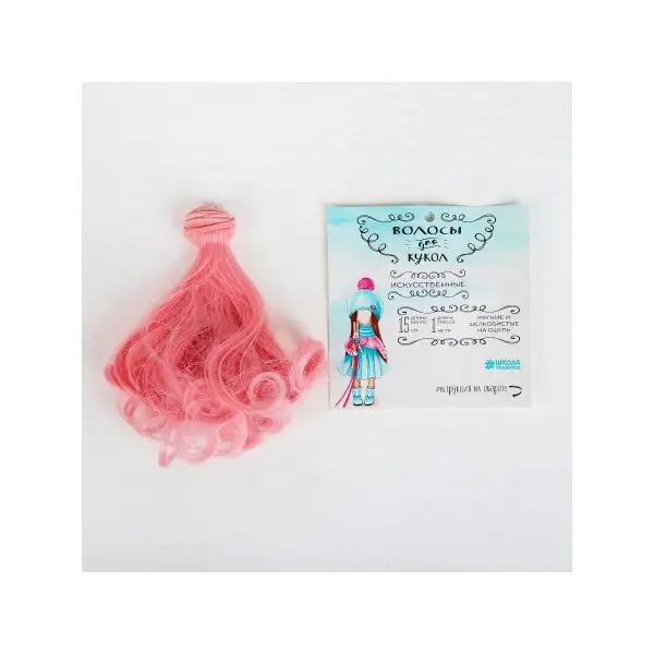 Волосы - тресс для кукол "Завитки" длина волос: 15 см