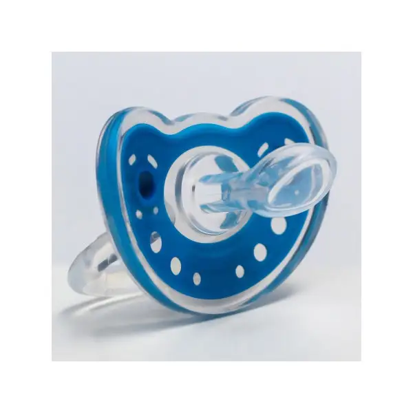 Пустышка силиконовая ортодонтическая с колпачком, от 0 мес., цвета МИКС