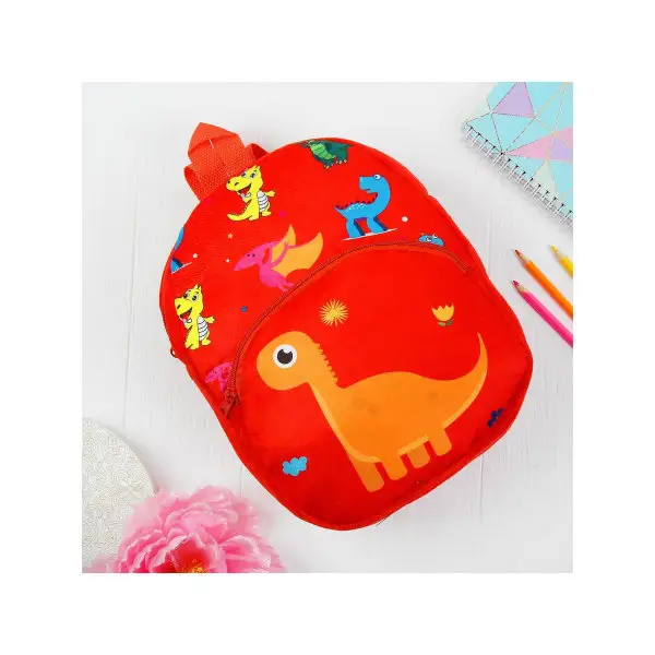 Мягкий рюкзак "Динозавр", цвет красный