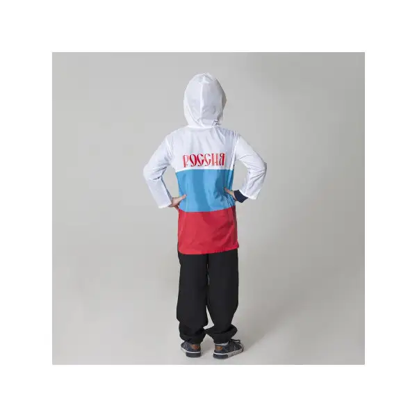 Дождевик триколор Россия плащевая ткань с водоотталкивающая