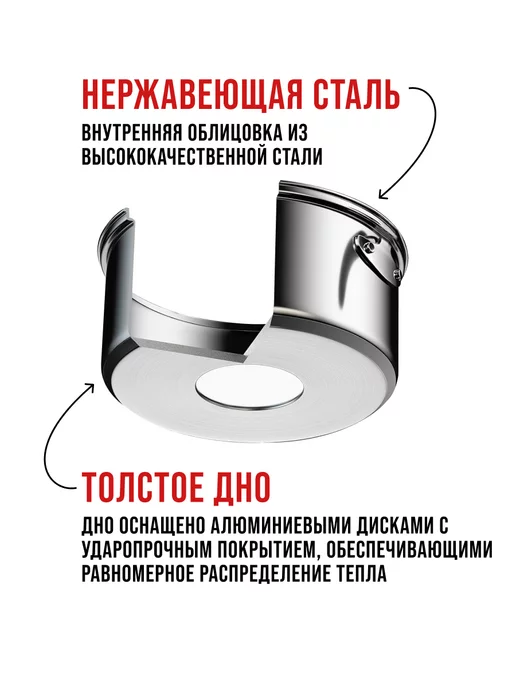 Набор кастрюль с крышками 4 шт - фото 8