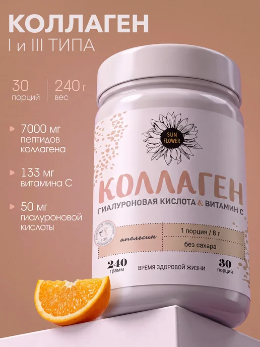 Sun Flower Коллаген 2 типа + хондроитин глюкозамин мсм, вариант