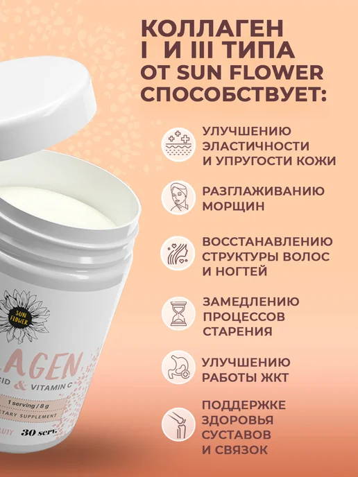 Sun Flower Коллаген 2 типа + хондроитин глюкозамин мсм, вариант, фото 2