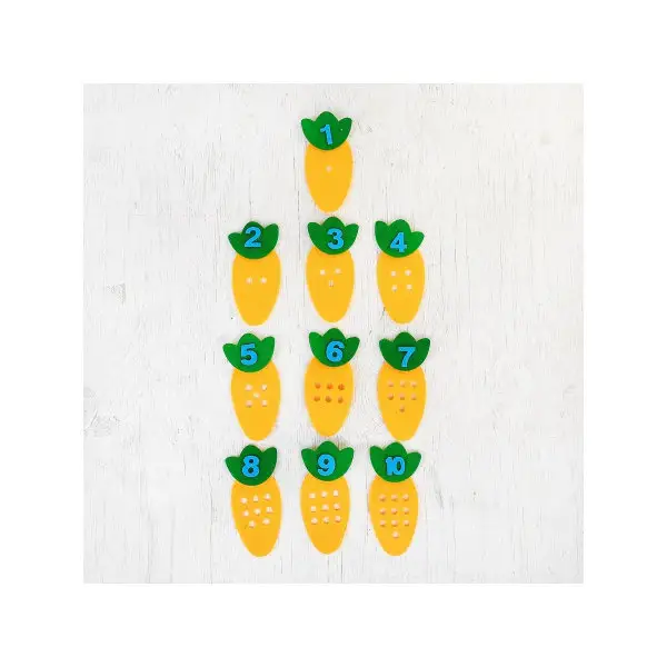 Обучающие счёту элементы "Морковка" из фетра, размер