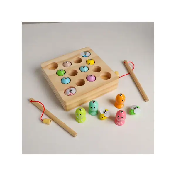 Игрушка развивающая рыбалка "Рыбки + пчёлки" 16х16х4 см