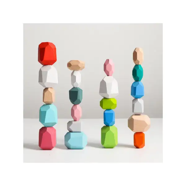 Набор деревянных камней "Речные камни - балансиры" 22 шт.