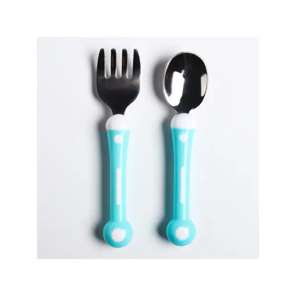 Набор детский столовых приборов/детская вилка и ложка/посуды/безопасная посуда для детей