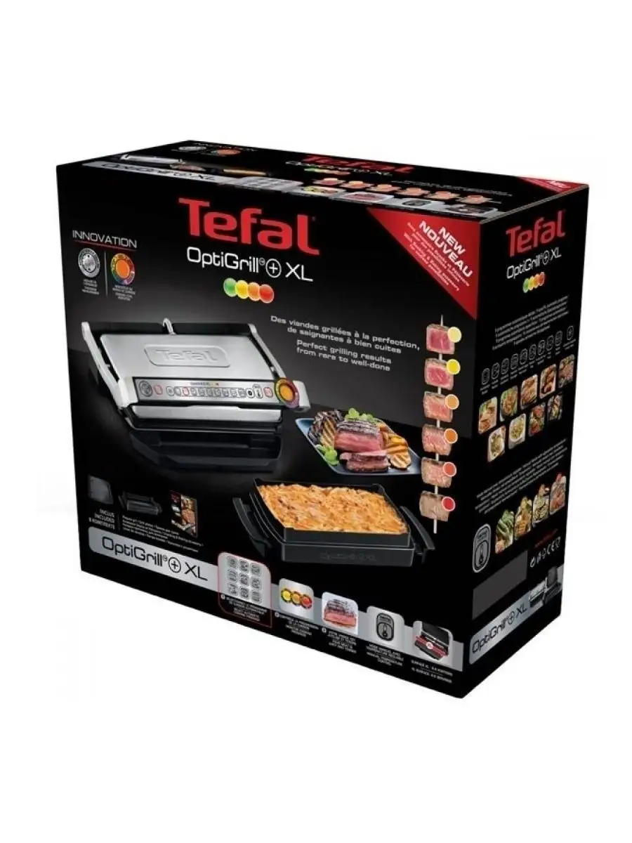 Умный электрогриль Optigrill+ XL GC724D12 c насадкой Tefal 21499114 купить  в интернет-магазине Wildberries