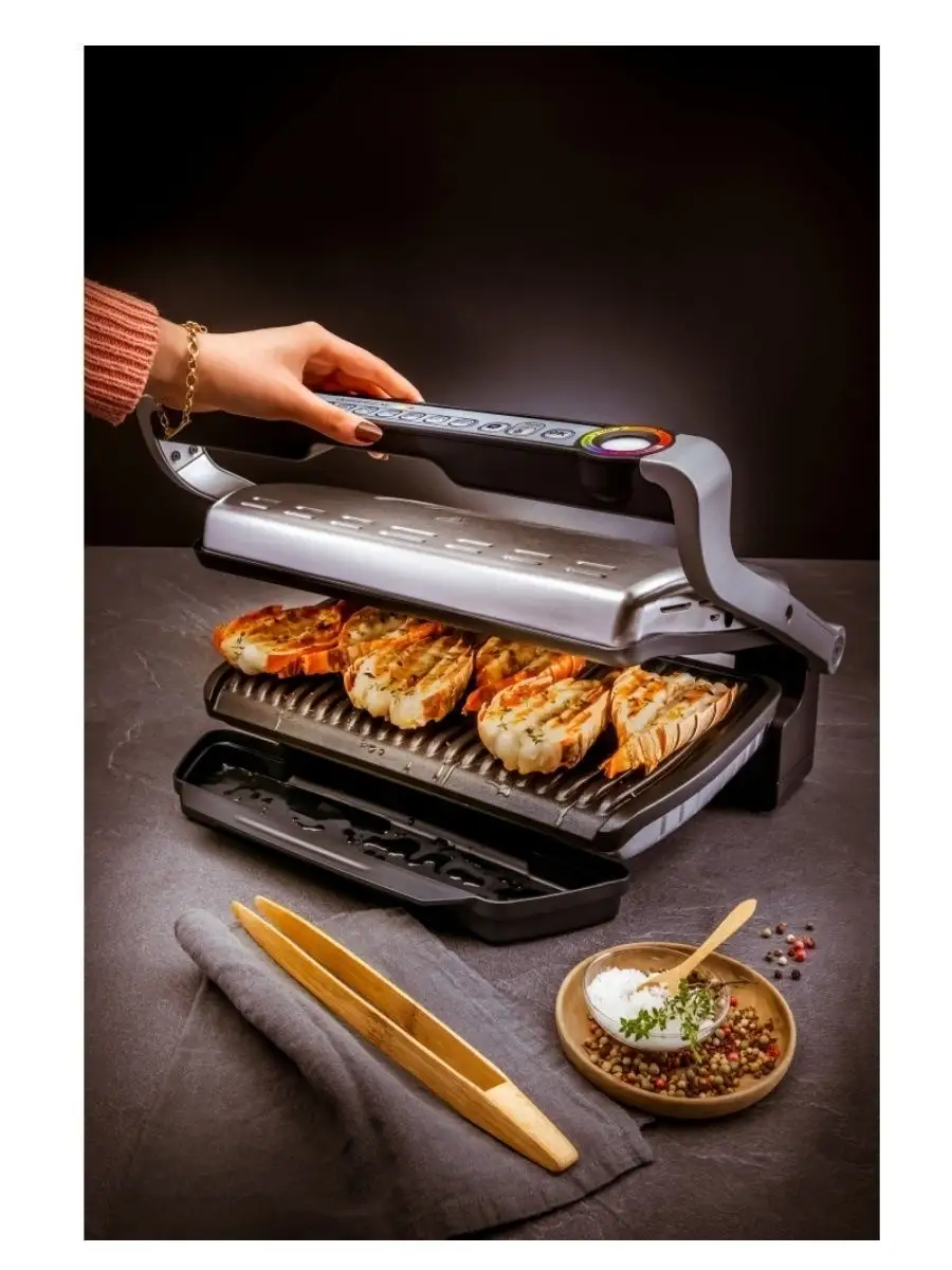 Умный электрогриль Optigrill+ XL GC724D12 c насадкой Tefal 21499114 купить  в интернет-магазине Wildberries