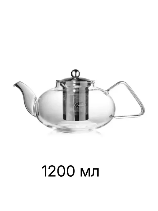 CnGlass Чайник заварочный стеклянный со съёмным фильтром 1100 мл, 1200 мл, фото 2