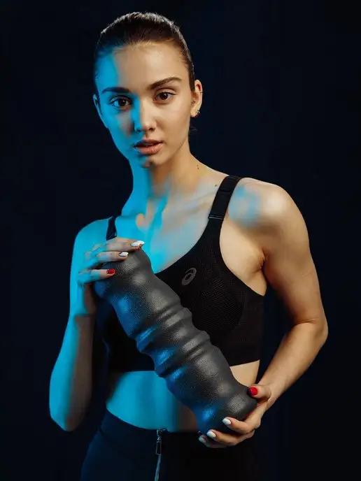 Corediet Массажный ролик DEEP ROLLER PU95, средне-жесткий, Корея, серый, фото 6