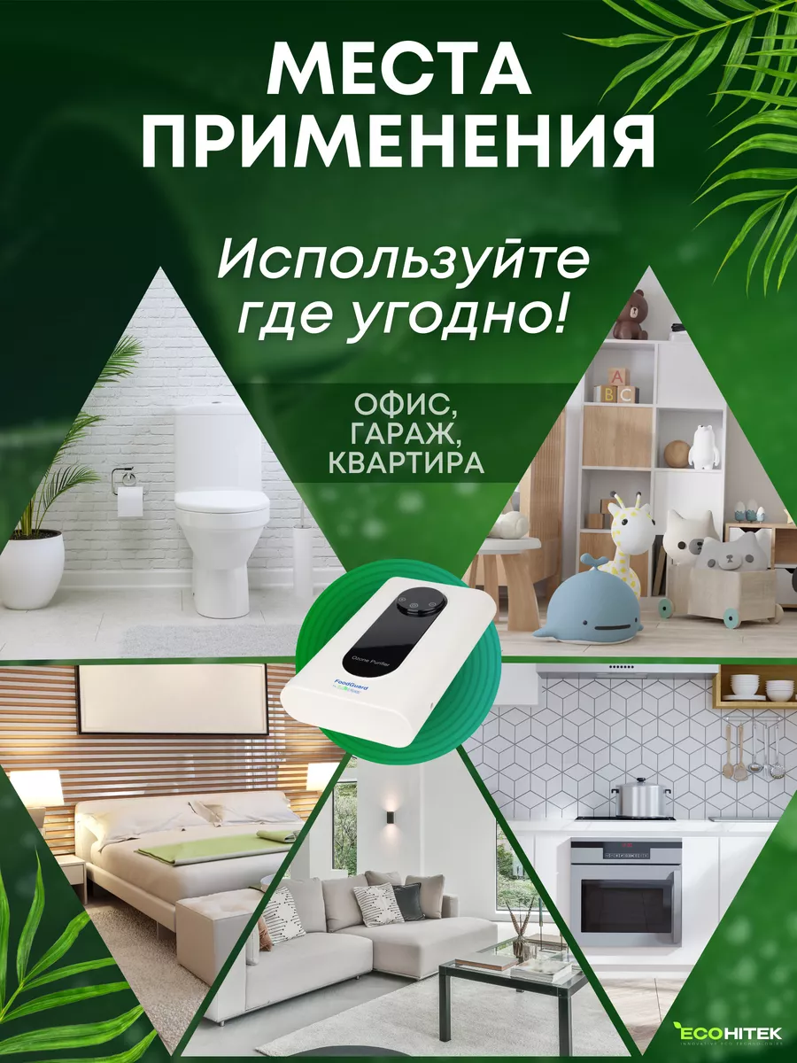 Озонатор воды, воздуха Food Guard 1000 мгч EcoHitek 21517605 купить за 4  461 ₽ в интернет-магазине Wildberries