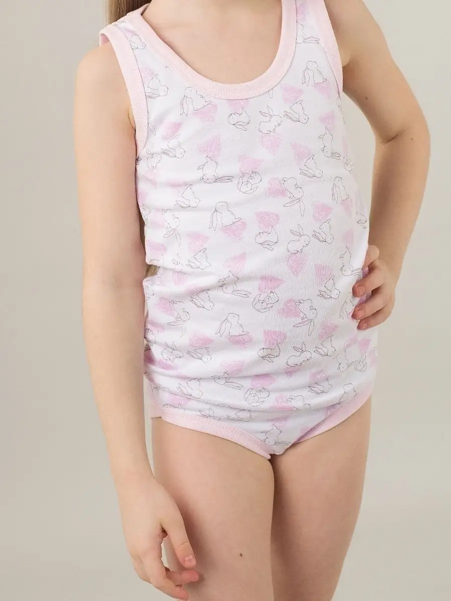 Комплект нижнего белья для девочки майка трусы детский набор Babycollection  21518162 купить в интернет-магазине Wildberries