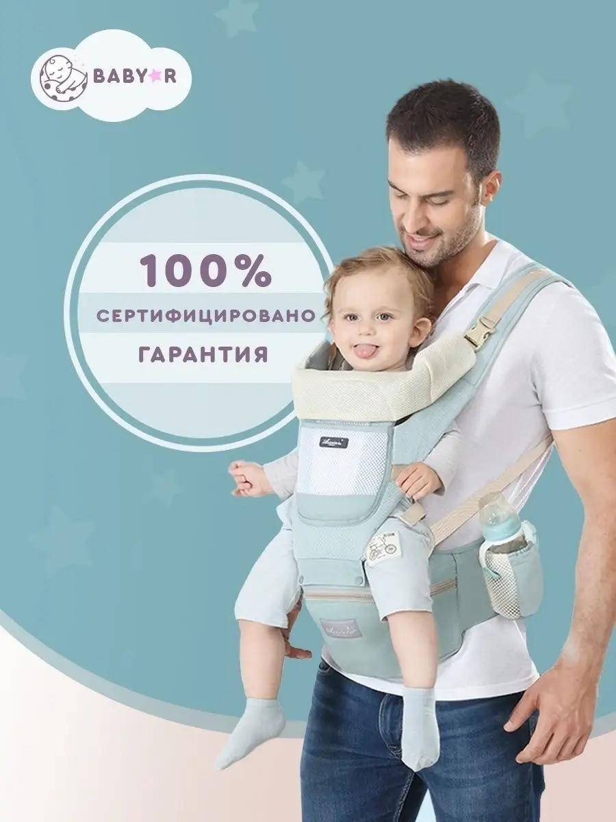 Эргорюкзак, рюкзак кенгуру для новорожденных слинг Baby R 21536462 купить  за 2 246 ₽ в интернет-магазине Wildberries