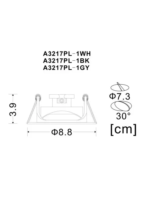 Arte Lamp Точечный встраиваемый светильник ACCENTO A3217PL-1GY, вариант, фото 2