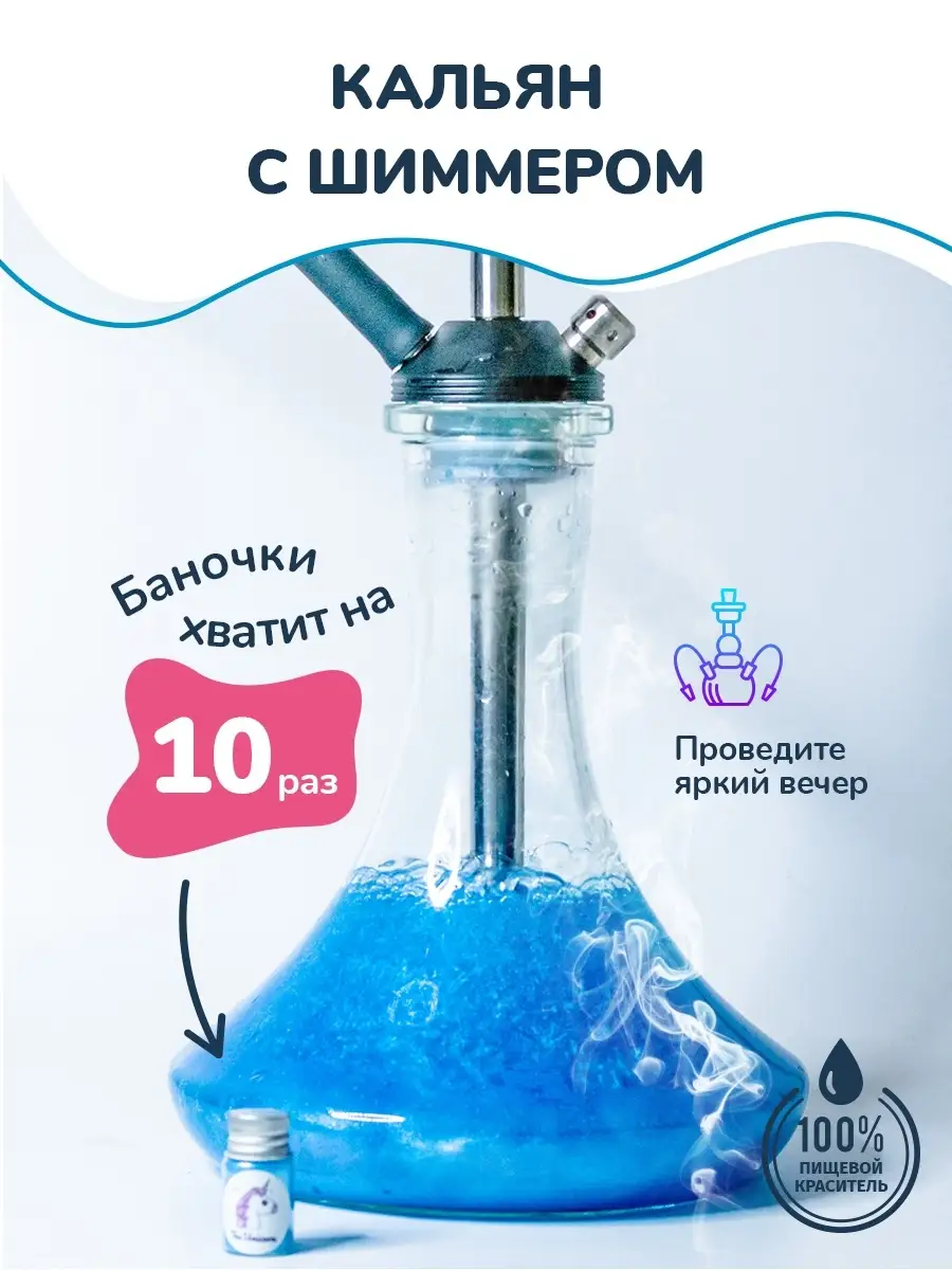 Шиммер для напитков и кальянов Unicorn 5мл. — Ocean The Unicorn 21876376  купить в интернет-магазине Wildberries