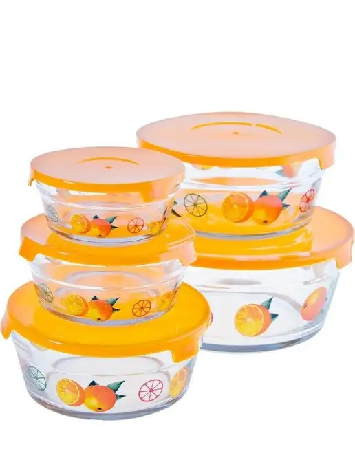 Салатник набор с крышкой миска 5 шт - фото 3