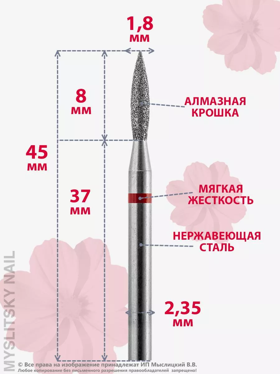 Фреза алмазная для маникюра, педикюра ВладМиВа 22041379 купить за 438 ₽ в  интернет-магазине Wildberries