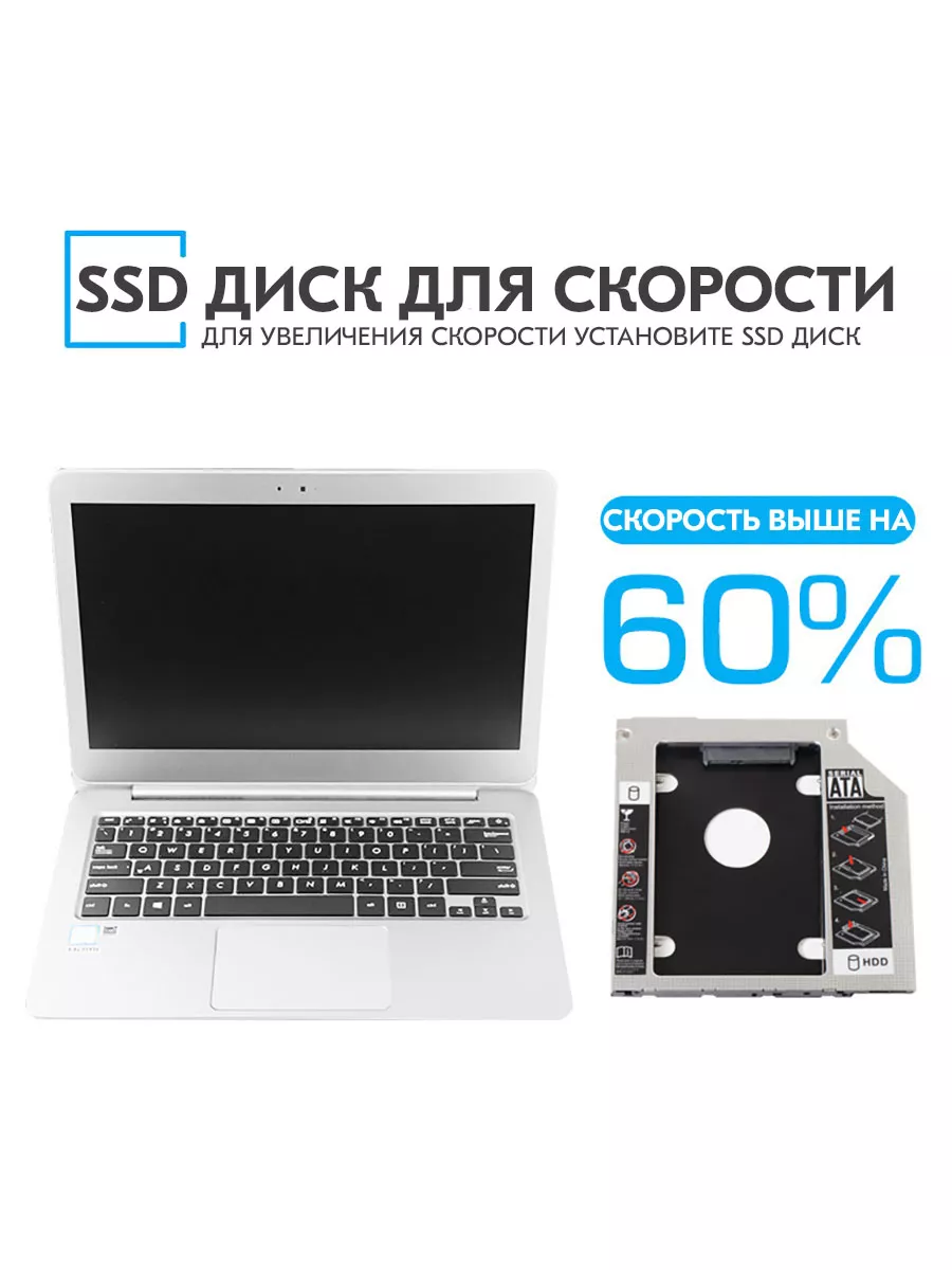 Оптибей (Optibay) адаптер салазки 12.7 мм SATA 2.5 SSD HDD TIMKUCH 22106533  купить за 358 ₽ в интернет-магазине Wildberries