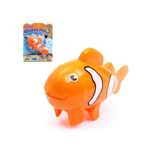 Игрушка заводная водоплавающая "Рыбка клоун"